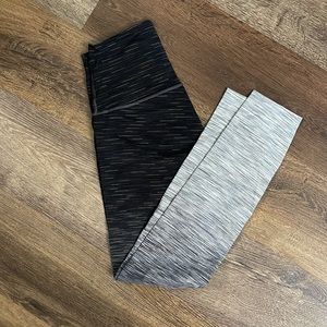 Lululemon black white ombré leggings